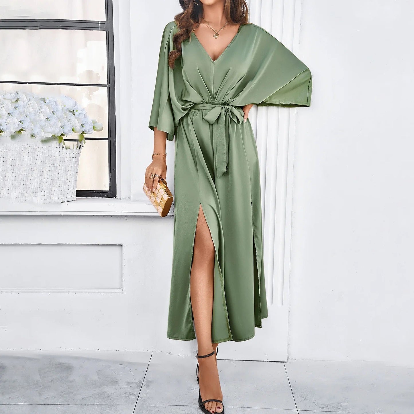 Charlotte - Chic V-Neck Spring Dress for Women