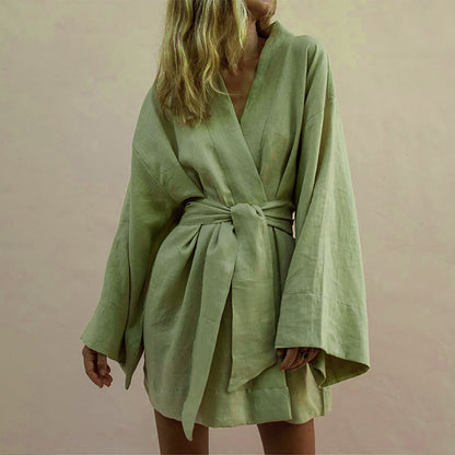 Elena - Stylish and Comfortable Green Kimono Dress for Women