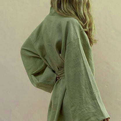 Elena - Stylish and Comfortable Green Kimono Dress for Women